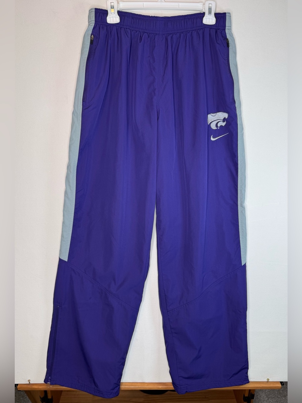Nike Storm Fit Kansas State Wildcats Track Pants Mens Sz XL zip ankle, straight